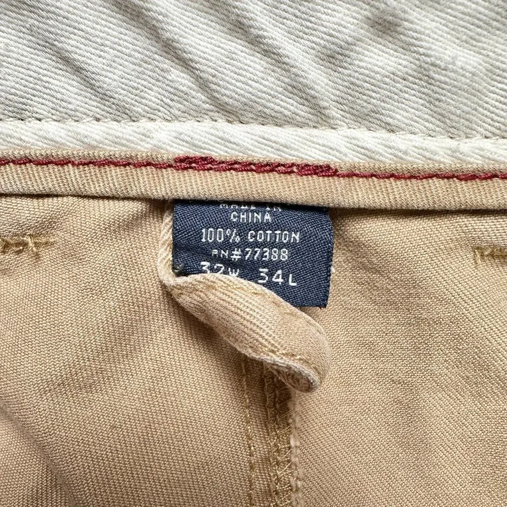 J. Crew | Men | Khaki Broken-In Urban Slim Chino Pants | Size 32x34 Tall
